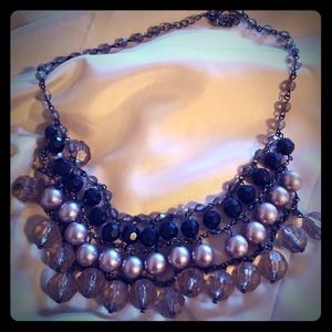Beaded glam choker necklace